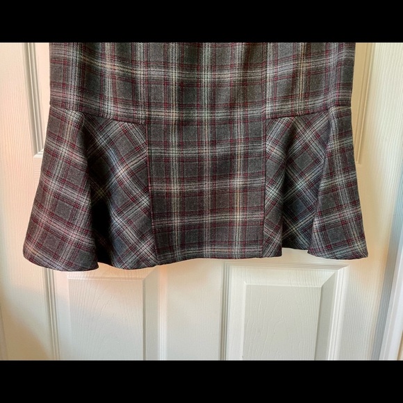 Nanette Lepore Anthropology plaid wool midi skirt NEVER WORN NWOT A+ sz 6 - Picture 10 of 14